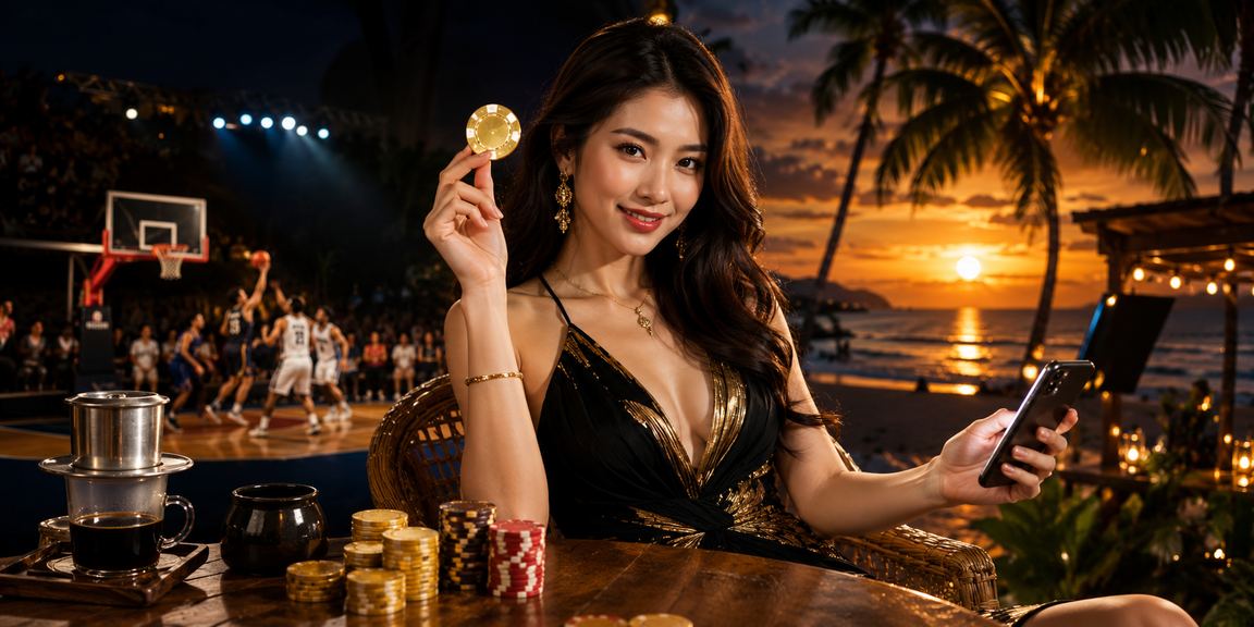 Người dùng tại Phú Quốc theo dõi cá cược bóng rổ qua ứng dụng di động